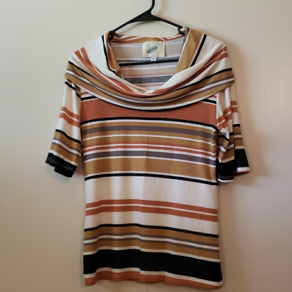 Nurture Multi Colored Cowl neck Top